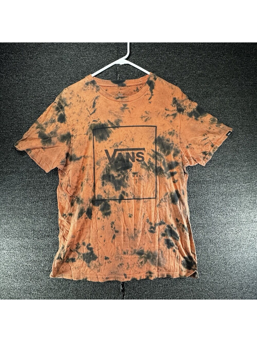 Vans Classic Box Off The Wall Tie-Dye Graphic T-Shirt Orange/Black wash, Size L